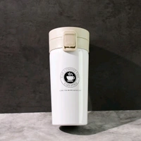 Premium 400 ML Stainless Steel Vacuum Insulated Coffee Flask with Flip Lock Lid – Double Wall Travel Mug for Hot & Cold Beverages – Spill-Proof and Portable Café Style Thermos Cup