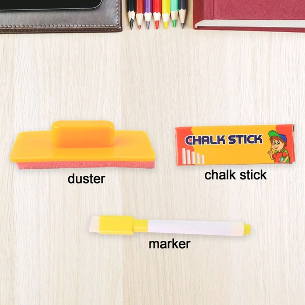 2-in-1 Double-Sided Write and Wipe Educational Drawing Board for Kids – Portable Whiteboard & Blackboard with Marker