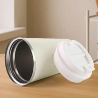 450 ML Stainless Steel Thermo Travel Mug – Leakproof Double Wall Insulated Coffee Tumbler with Lid | Reusable Hot & Cold Beverage Flask for Office, Commute & Outdoors 