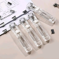 Portable Paper Clam With 8 Pcs Clip Dispenser Handheld Paper Fast Clam Clip Dispenser Labor Saving Wrapping Paper Handheld Student Paper Clipper for Home Office School Teacher Gifts (1 Set)
