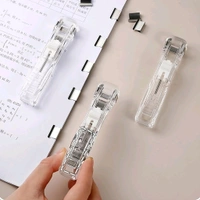 Portable Paper Clam With 8 Pcs Clip Dispenser Handheld Paper Fast Clam Clip Dispenser Labor Saving Wrapping Paper Handheld Student Paper Clipper for Home Office School Teacher Gifts (1 Set)
