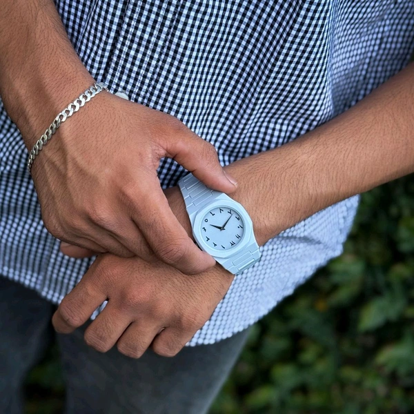 Arabic Aura Minimal Matte Arabic Dial Watch | Luxury-Inspired Design - Cool Grey