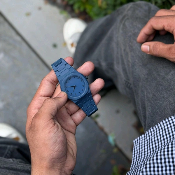 Arabic Aura Minimal Matte Arabic Dial Watch | Luxury-Inspired Design - Navy Blue