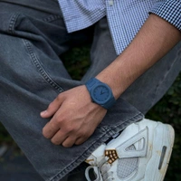 Arabic Aura Minimal Matte Arabic Dial Watch | Luxury-Inspired Design - Navy Blue