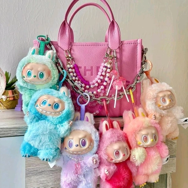 Hot Trend Labubu Doll Birthday Gift Cartoon Character Toy Action Figure Labubu, Plush Keychain Surprise (Multicolor)