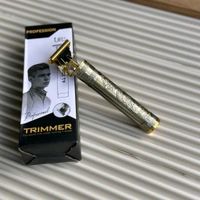 Vintage T9 Hair & Beard Trimmer | Rechargeable | Metal Body | USB Charging | 4 Guide Combs