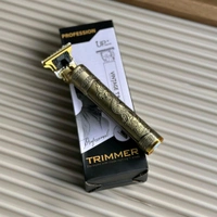 Vintage T9 Hair & Beard Trimmer | Rechargeable | Metal Body | USB Charging | 4 Guide Combs