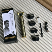 Vintage T9 Hair & Beard Trimmer | Rechargeable | Metal Body | USB Charging | 4 Guide Combs