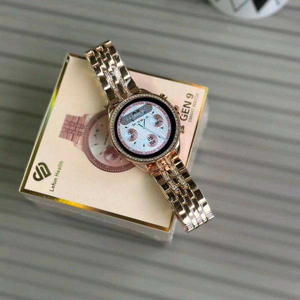 Gen 9 Diamond-Bezel Smartwatch | Dual Strap Combo | Bluetooth Calling | Wireless Charging | Custom Watch Faces