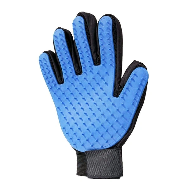 Deshedding Glove for Dogs & Cats | Soft Silicone Tips | One-Size Adjustable Fit | Easy Hair Removal (1 Pc)