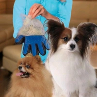 Deshedding Glove for Dogs & Cats | Soft Silicone Tips | One-Size Adjustable Fit | Easy Hair Removal (1 Pc)