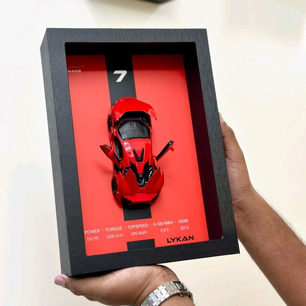 Premium Framed Car Model – 3D Wall Decor for Auto Enthusiasts, Unique Models - SRB5