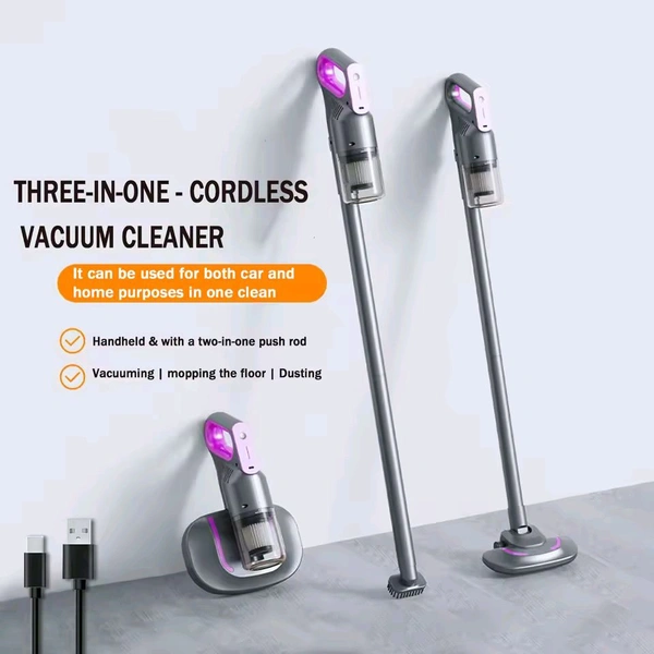 Cordless Vacuum Cleaner, 120W Lightweight Stick Vacuum with USB Rechargeable Battery, 3 Cleaning Modes, One-Button Dust Dumping & 280ml Dust Cup for Home, Sofa, Pet Hair, and Car