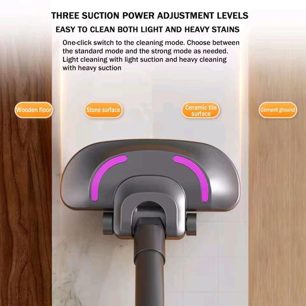 Cordless Vacuum Cleaner, 120W Lightweight Stick Vacuum with USB Rechargeable Battery, 3 Cleaning Modes, One-Button Dust Dumping & 280ml Dust Cup for Home, Sofa, Pet Hair, and Car