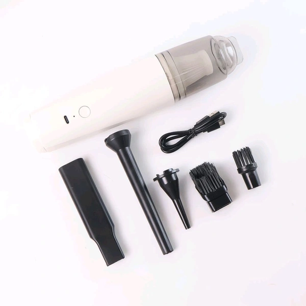 Multipurpose Cordless Rechargeable Mini Handheld Vacuum Cleaner Set with 5 Nozzle Attachments for Car, Home, Sofa, Keyboard, and Electronics Cleaning