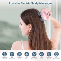 Smart Electric Scalp Massager, Handheld Electric Pet Massager Massage Tool with 4 Massage Heads