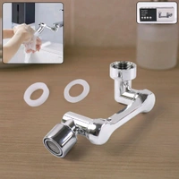 Chrome-Plated Universal Faucet Extension Splash-Proof Tap Nozzle with Dual Rotation & Adjustable Water Flow – Kitchen/Bathroom Sink Aerator Connector