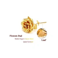 4K Artificial Golden Rose / Gold Red Rose with Gift Box (10 inches)