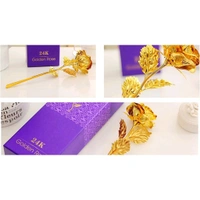 4K Artificial Golden Rose / Gold Red Rose with Gift Box (10 inches)