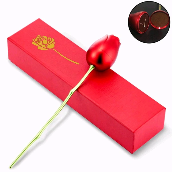 Metal Red Rose Couple Jewelry Box-Fancy Jewelry Box for Couple Jewelry Engagement / Wedding Box for Valentine's Day Anniversary, Proposal, Engagement, Wedding (1 Pc) 
