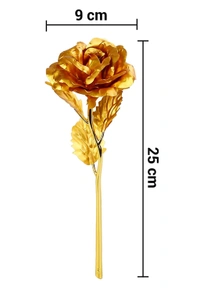 Luxury Decorative Gold Plated Artificial Golden Rose with Box