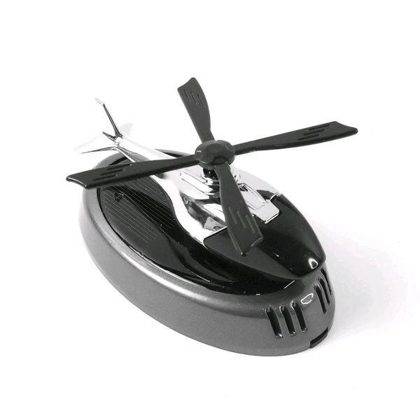 Helicopter Design Car Dashboard Perfume Diffuser with Rotating Blades – Solar Powered Aromatherapy Air Freshener 