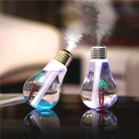 Air Freshener Bulb Humidifier With LED Night Light For Car Home And Office (Multi Color)
