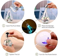 Air Freshener Bulb Humidifier With LED Night Light For Car Home And Office (Multi Color)
