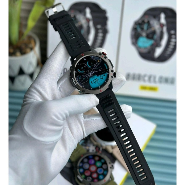 HITAGE SW-2852 Smartwatch | Always-On Display | Bluetooth Calling | Premium Metal Body | Fitness Tracker | Social Notifications - Black, 1 Month Cybzone Warranty