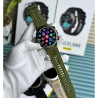 HITAGE SW-2852 Smartwatch | Always-On Display | Bluetooth Calling | Premium Metal Body | Fitness Tracker | Social Notifications - Green, 1 Month Cybzone Warranty