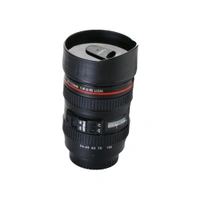 Camera Lens Plastic Coffee Mug with Lid camera cup, 350ml