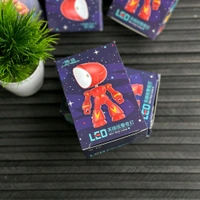 LED Mini Hero Robot Lamp | Adjustable Desk Night Light for Kids & Adults | Cute Cartoon Design | Eye-Caring Study Lamp - Red