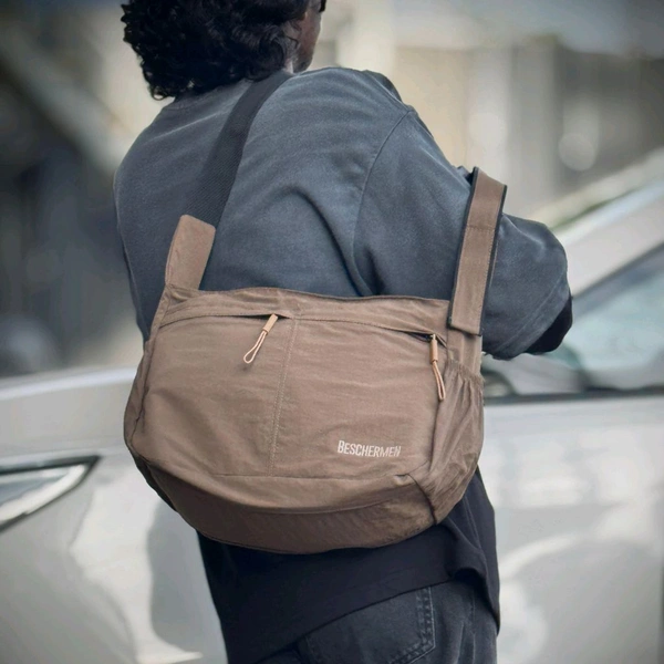 Street Style Utility Crossbody Bag for Men – Lightweight & Spacious
 - Brown