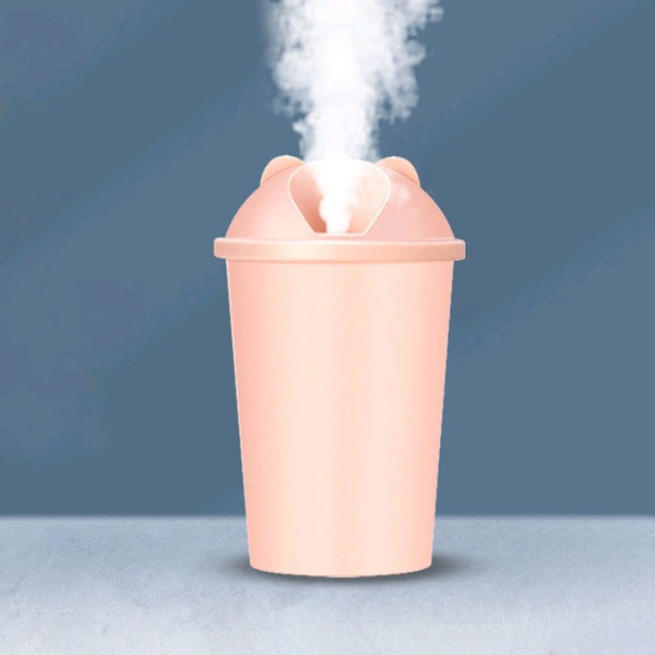 Bear Shape USB Humidifiers for Bedroom Home Humidifiers, Mini Air Humidifier Cup, Suitable for Study Room, Bedroom, Baby Room, Office, Car (1 Pc / Multicolor Light) 