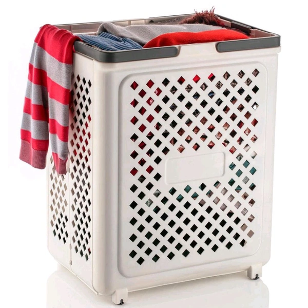 Multipurpose Foldable Laundry Basket with Wheels