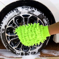 Microfiber Car Wash Glove Mitt – Soft Chenille Cleaning Glove for Car, Bike, Home & Glass Surface 1Pc