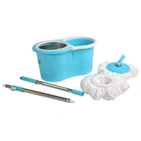 Rapid Steel Spinner Bucket Mop 360 Degree Self Spin Wringing With 2 Absorbers For Home And Office Floor Cleaning Mops Set