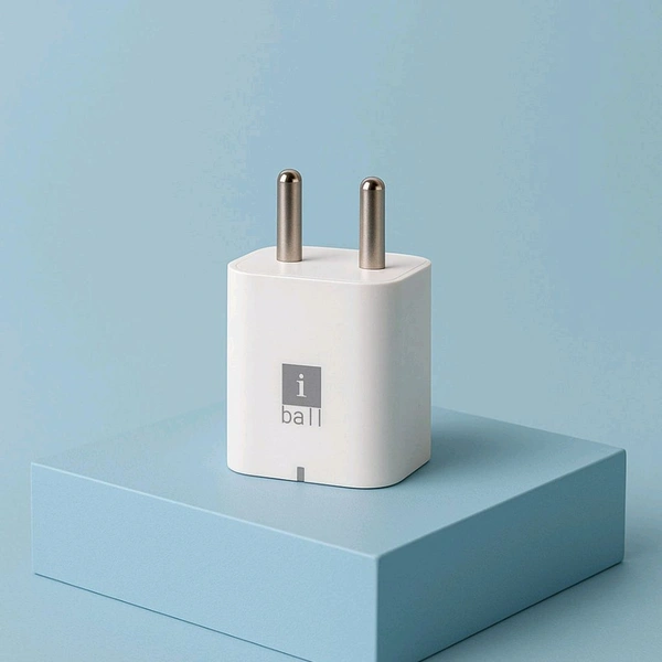 iBall Dual USB Wall Charger 5V/3.1A – High-Speed Dual Port Fast Charging Adapter for Smartphones, Tablets & USB Devices – Compact Travel-Friendly Power Adapter (1 Pc)