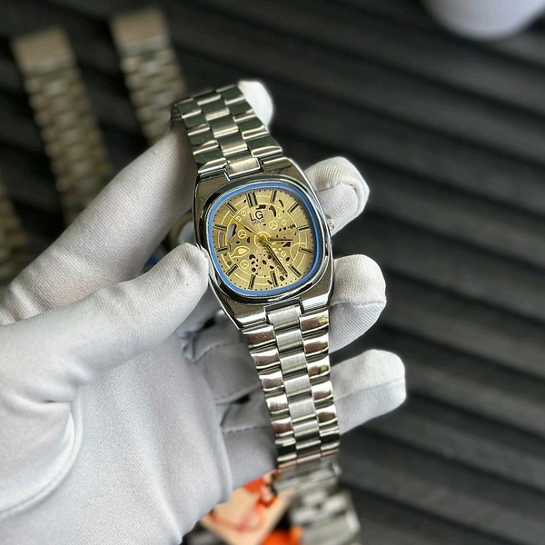Buy 1 Get 1 Free Most Demanded LG GOLD Analog Quartz Movement Collection - Yellow