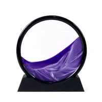 3D Moving Sand Art – Liquid Motion Deep Sea Sandscape with Round Glass Frame (1 Pc)