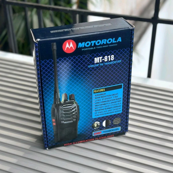 New MT-818 VHF/UHF FM Walkie Talkie  | Long Range | Noise Reduction | Dual Pack with Accessories
