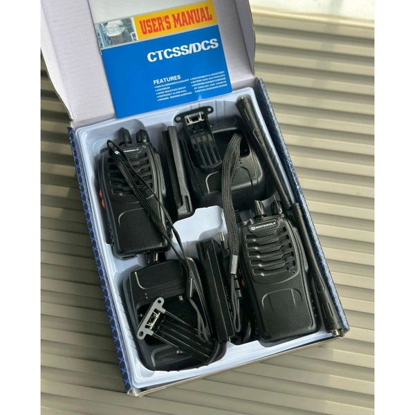 New MT-818 VHF/UHF FM Walkie Talkie  | Long Range | Noise Reduction | Dual Pack with Accessories
