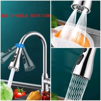 Kitchen Faucet 3-Function Pull Down Sink Sprayer Attachment for Faucet Pull Out Spray Head Head Big Angle Rotatable Anti -Splash Faucet for Kitchen Rotating Sink Faucet Aerator (1 Pc)
