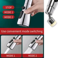 Kitchen Faucet 3-Function Pull Down Sink Sprayer Attachment for Faucet Pull Out Spray Head Head Big Angle Rotatable Anti -Splash Faucet for Kitchen Rotating Sink Faucet Aerator (1 Pc)