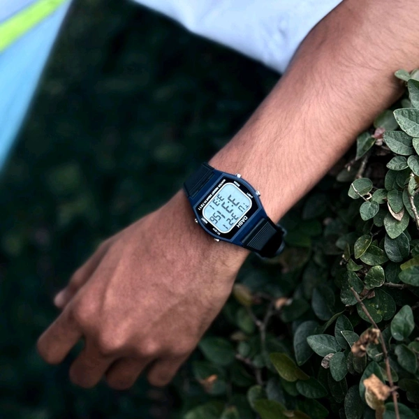 DASH Tactical Style Digital Watch for Men – Rugged Design, Premium Look, All-Day Comfort - Blue