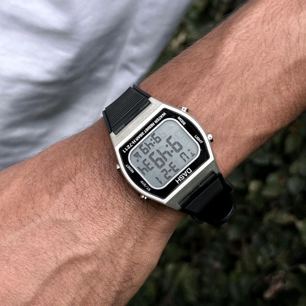 DASH Tactical Style Digital Watch for Men – Rugged Design, Premium Look, All-Day Comfort - Gray