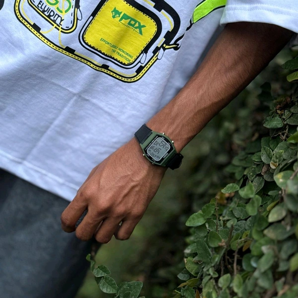 DASH Tactical Style Digital Watch for Men – Rugged Design, Premium Look, All-Day Comfort - Green