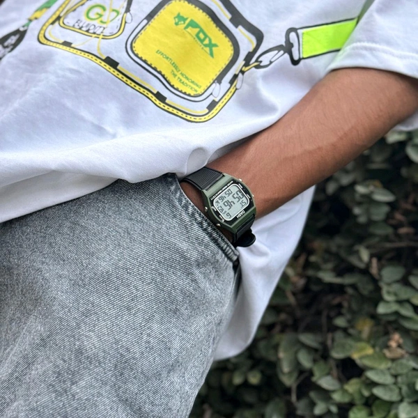 DASH Tactical Style Digital Watch for Men – Rugged Design, Premium Look, All-Day Comfort - Green