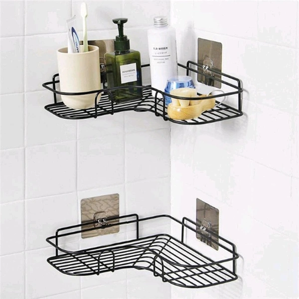 Stainless Steel Self-Adhesive Bathroom Corner Shelf Organizer Storage / Rack Storage Shelves / Corner Bathroom Storage Rack