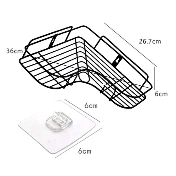 Stainless Steel Self-Adhesive Bathroom Corner Shelf Organizer Storage / Rack Storage Shelves / Corner Bathroom Storage Rack